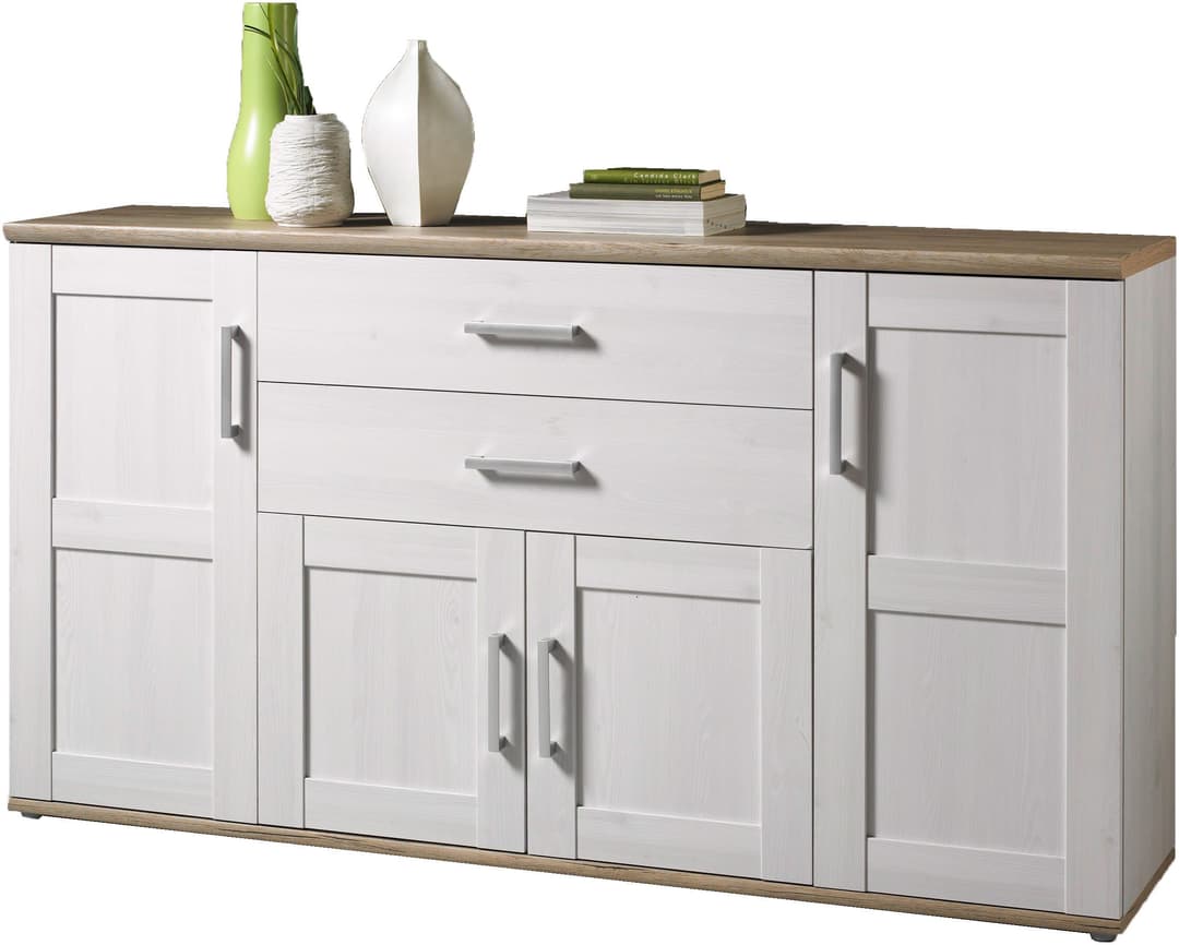 HBZ Sideboard Romance im Landhaustil | Weiß