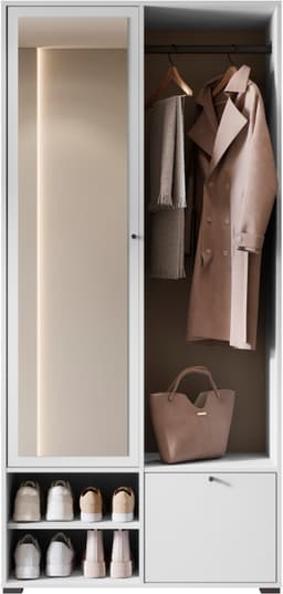 Home affaire Garderobenschrank DINO Kompaktgarderobe | Weiß