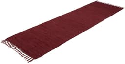 carpetfine Teppich Kelim Chindi uni | Lila