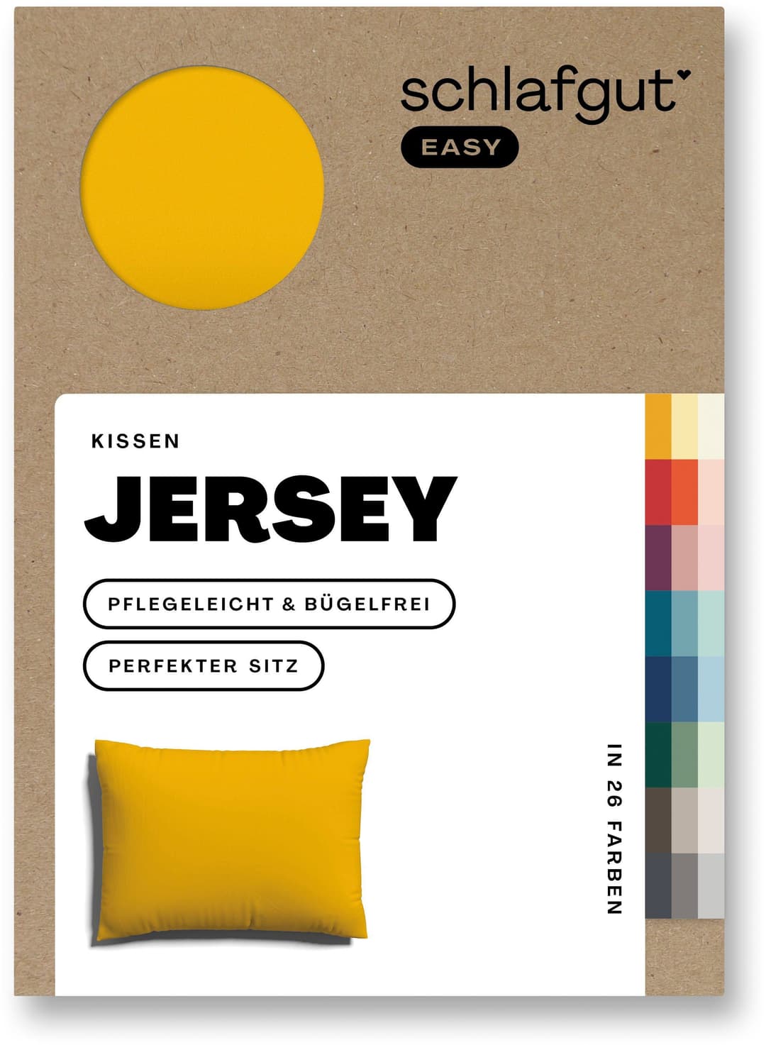 Schlafgut Kissenbezug EASY JERSEY | Gelb