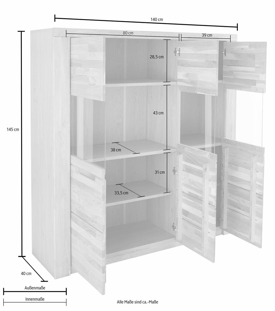 OTTO home Highboard Kolding | Holztöne