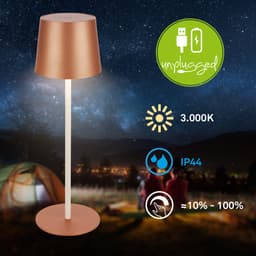 Briloner Leuchten LED Außen-Tischleuchte BOTA 7708014 | Kupfer