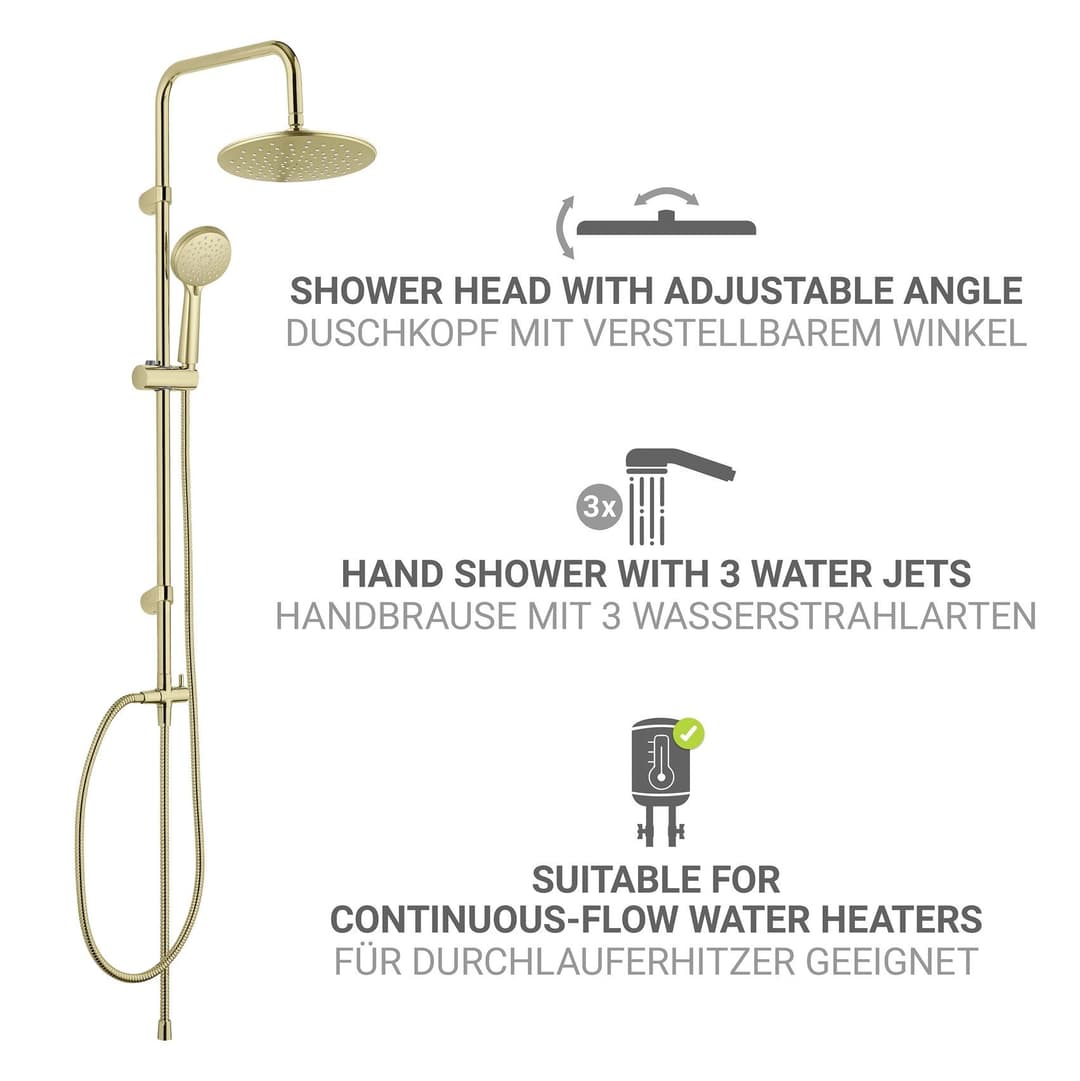 WENKO Duschsystem Young Line | Gold