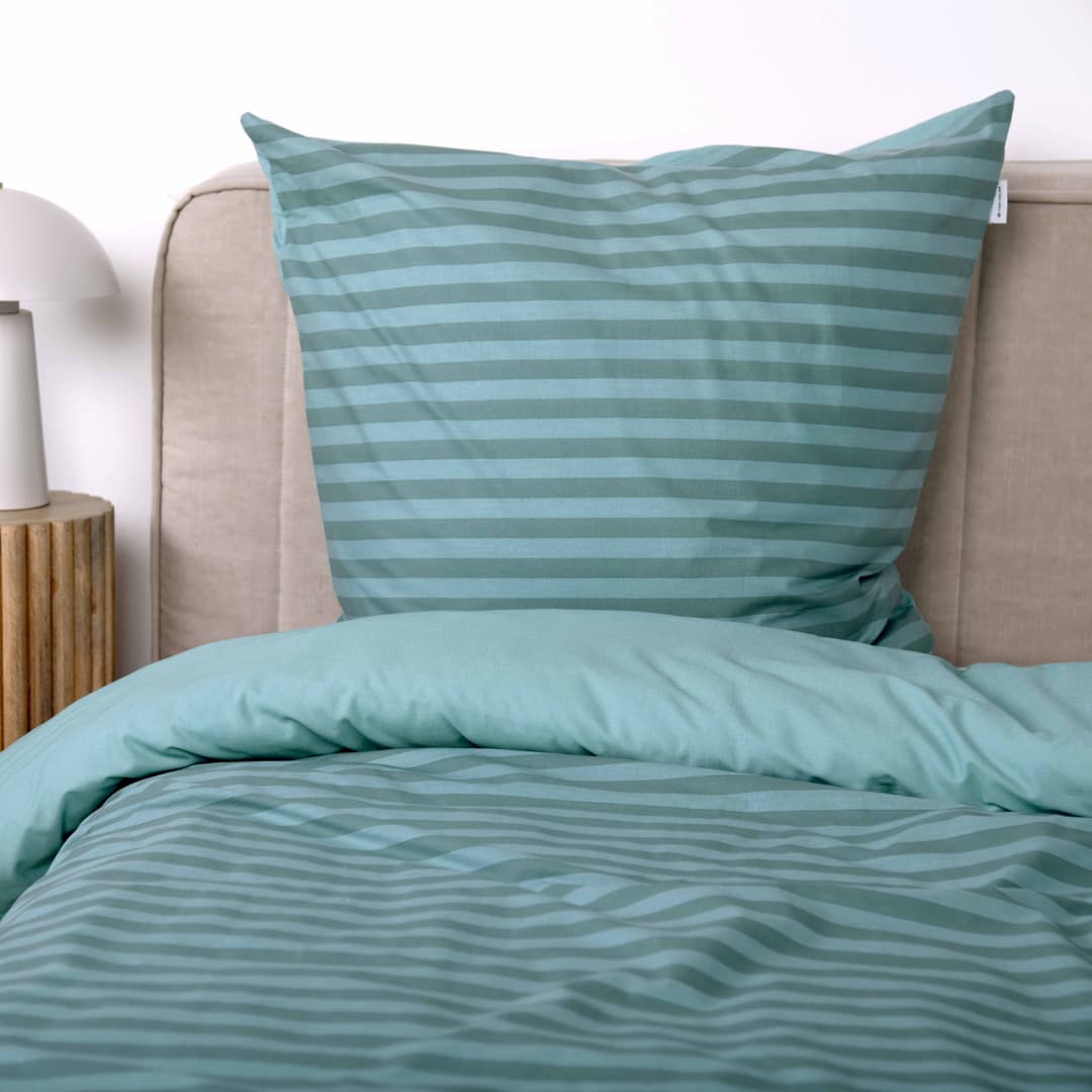 TOM TAILOR HOME MEDIUM STRIPES Bettwäsche | Grün