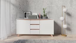 byLIVING Sideboard Valentin | Weiß