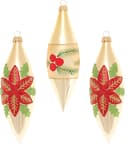 Krebs Glas Lauscha Weihnachtsstern & Beeren | Gold 2