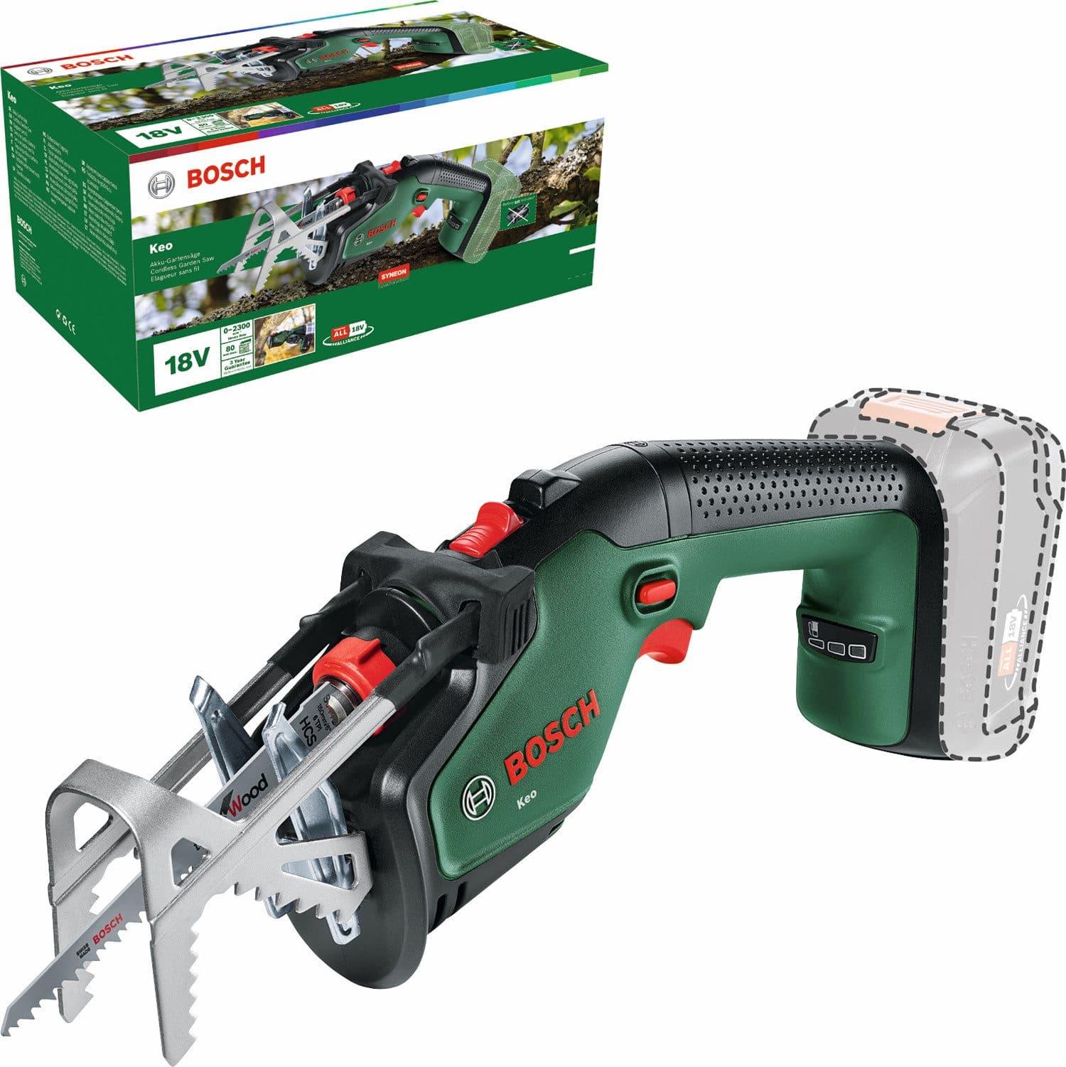 Bosch Home & Garden Akku-Säge Keo 18 Solo | Grün