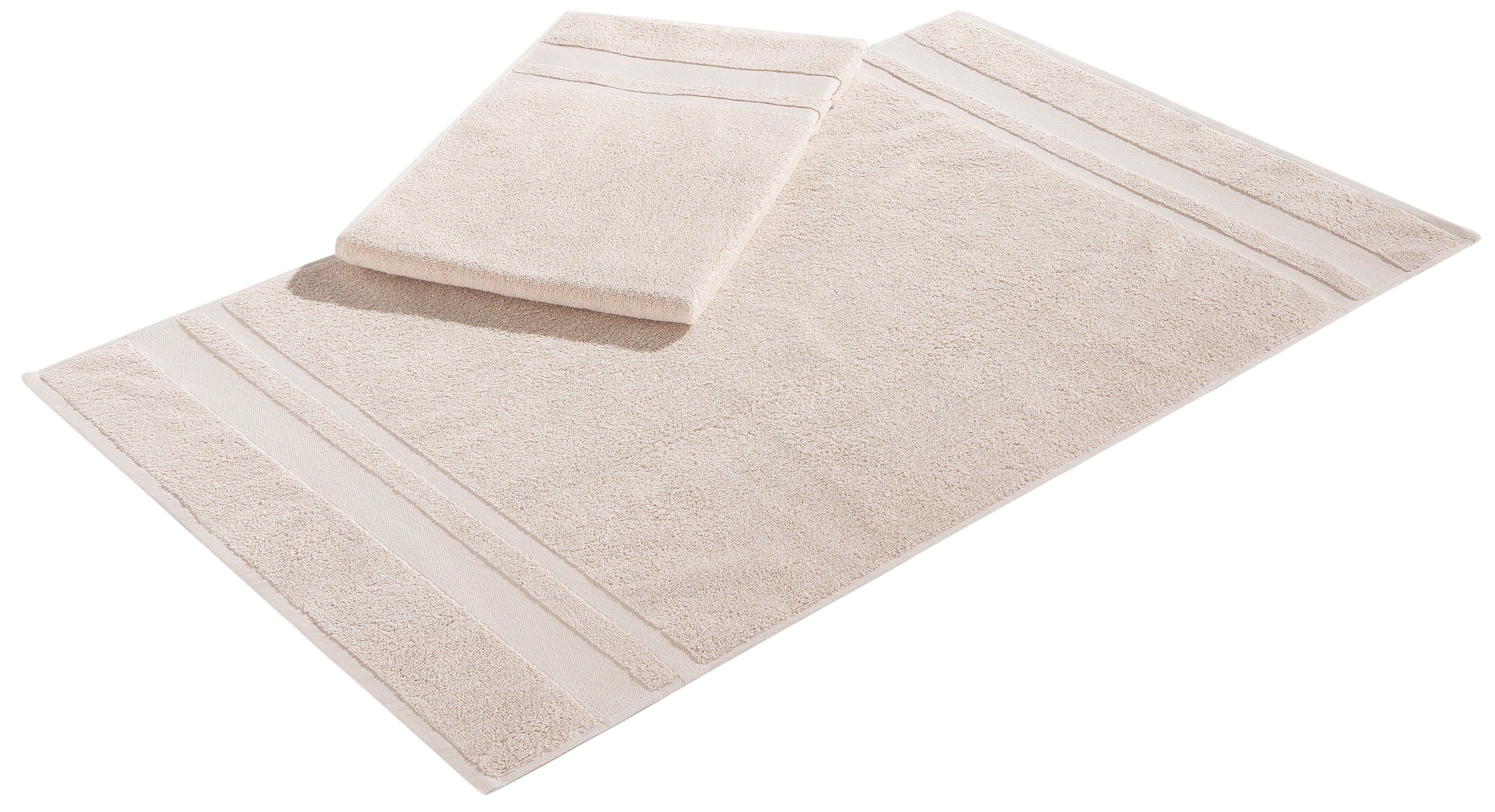 OTTO home Badematte Vanessa, 2 tlg. Hotelmatten-Set | Beige