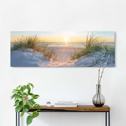 Reinders! Deco-Panel Sonnenuntergang in den Dünen | Beige