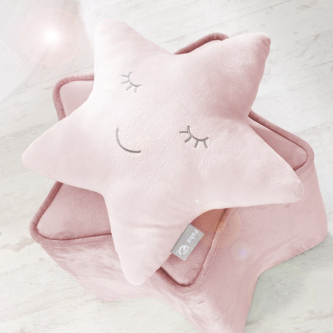 roba® Babykissen Lil Cuties, Stern | Rosa