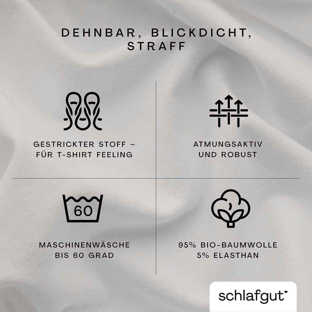 Schlafgut PURE BOXSPRING Spannbettlaken | Beige