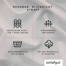 Schlafgut PURE BOXSPRING Spannbettlaken | Beige