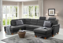 Home affaire Wohnlandschaft Palmera U-Form | Grau