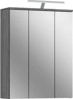 welltime Badezimmerspiegelschrank LUCCA | Grau