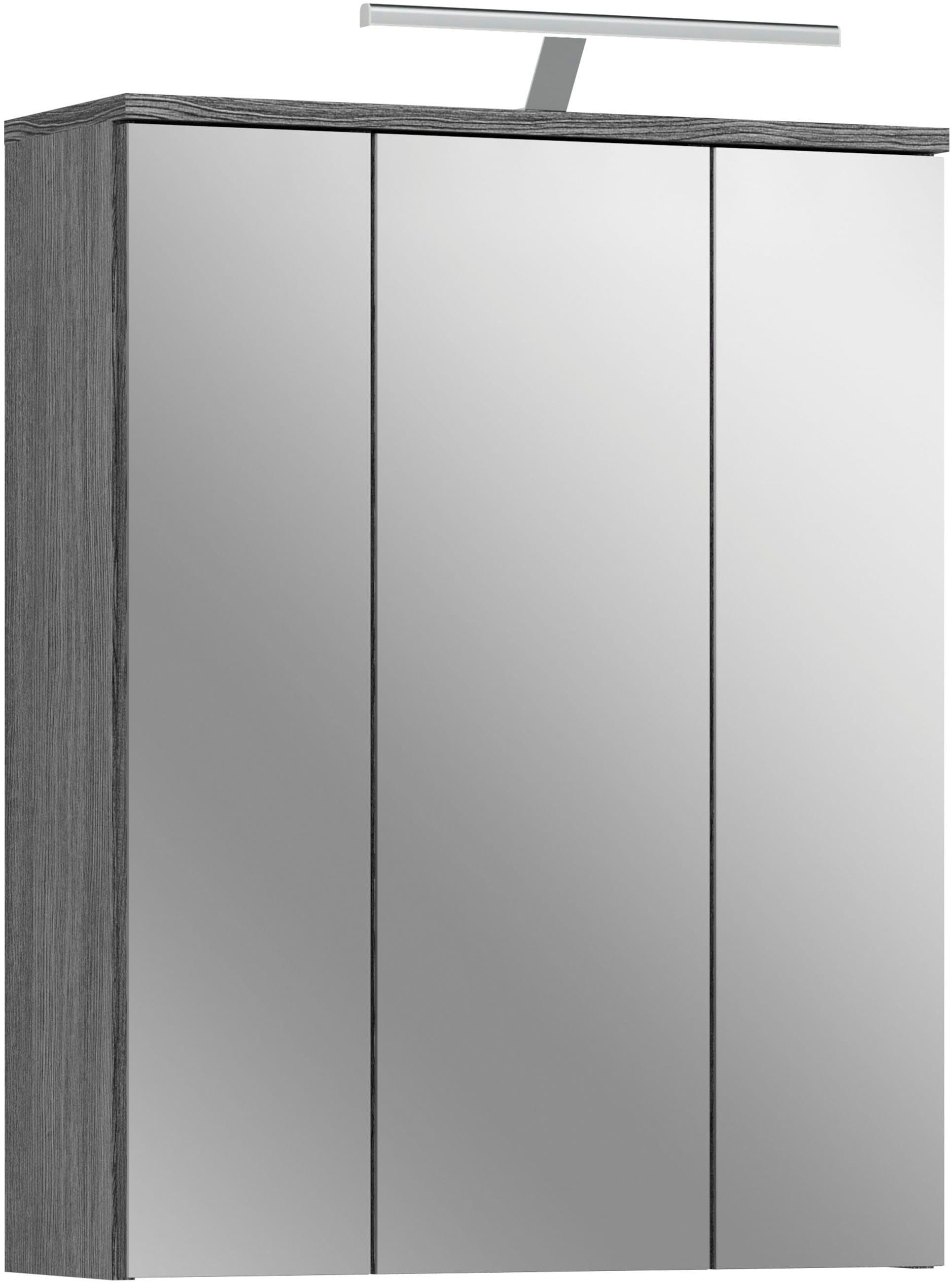 welltime Badezimmerspiegelschrank LUCCA | Grau
