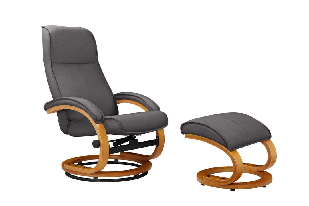 Home affaire Relaxsessel mit Hocker PARIS | Grau