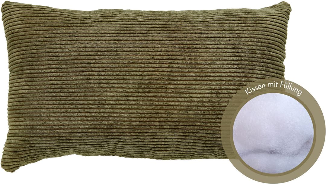 Andiamo Dekokissen Cord Kissen Emy | Grün