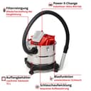 Einhell TE-AV 18/15 Li C-Solo Akku-Aschesauger | Rot 3