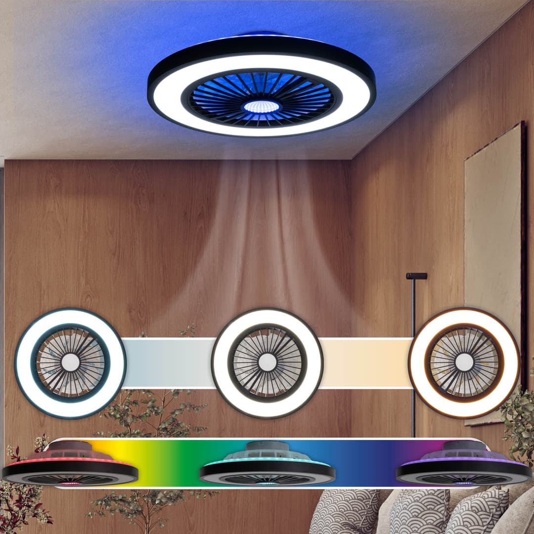 OTTO home LED Deckenleuchte Jorrick Deckenventilator | Schwarz