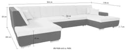 DOMO collection Wohnlandschaft Treviso | Schwarz