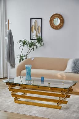 SalesFever Eleganter Tisch für Wohnzimmer | Gold