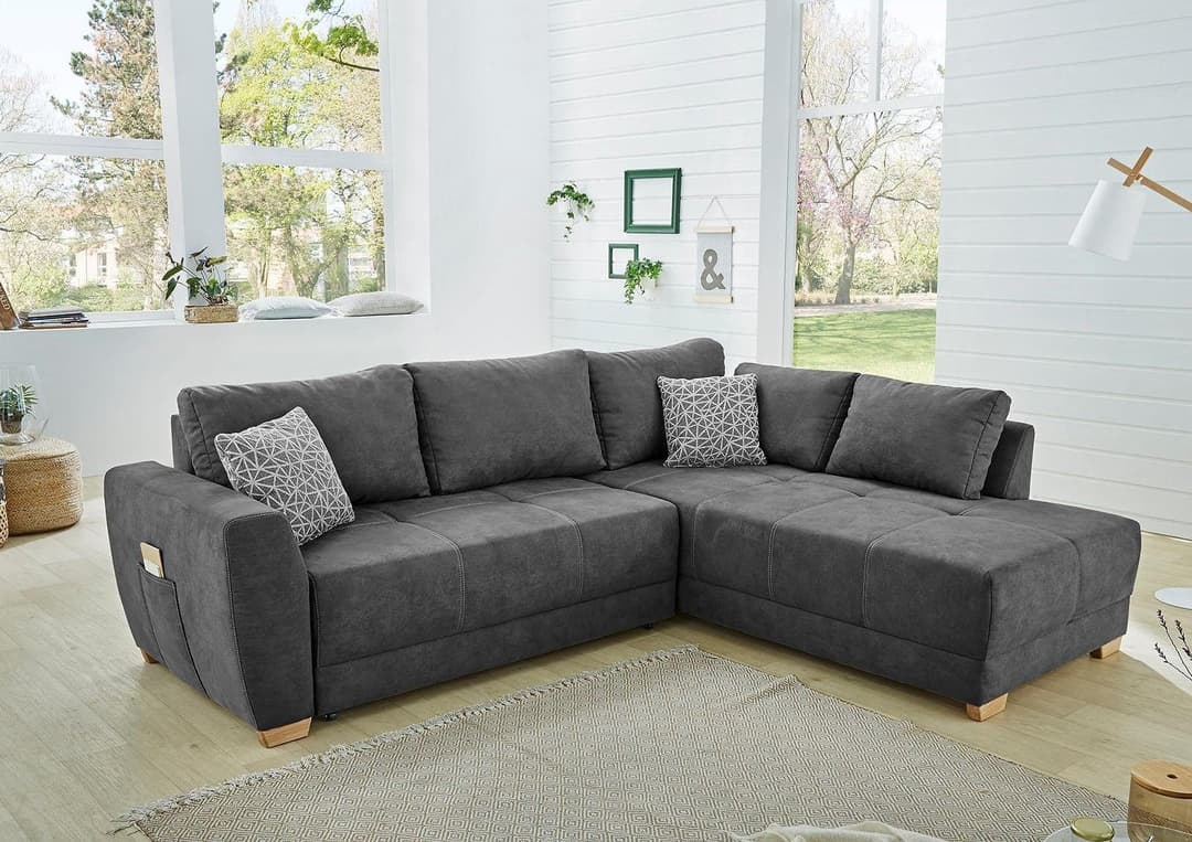 Jockenhöfer Gruppe Ecksofa Luzern L-Form | Grau