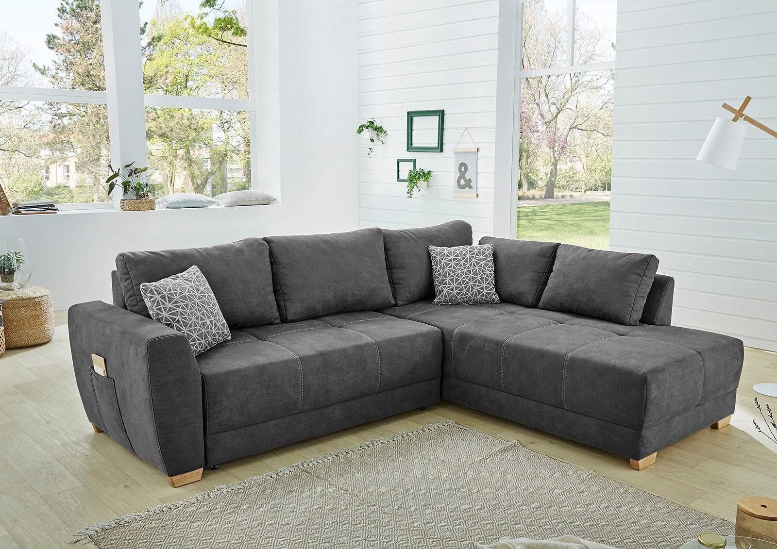 Jockenhöfer Gruppe Ecksofa Luzern L-Form | Grau