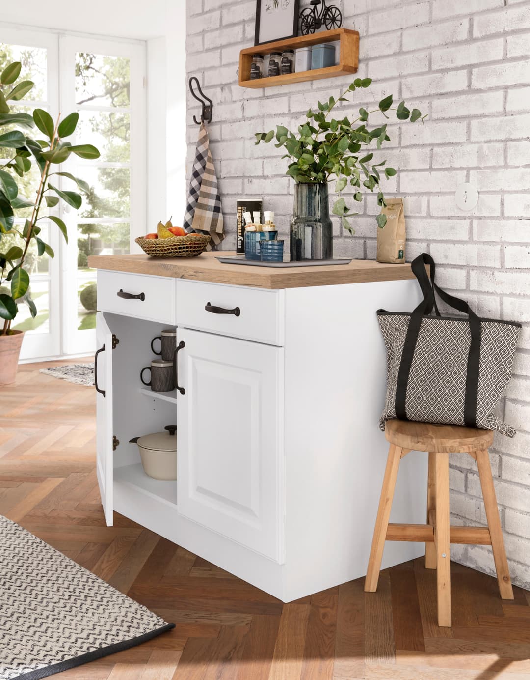 wiho Küchen Unterschrank Erla | Weiß