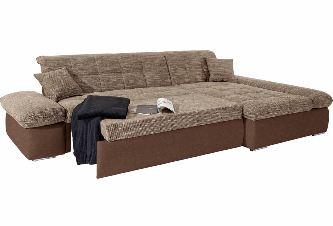 DOMO collection Ecksofa Moric | Braun