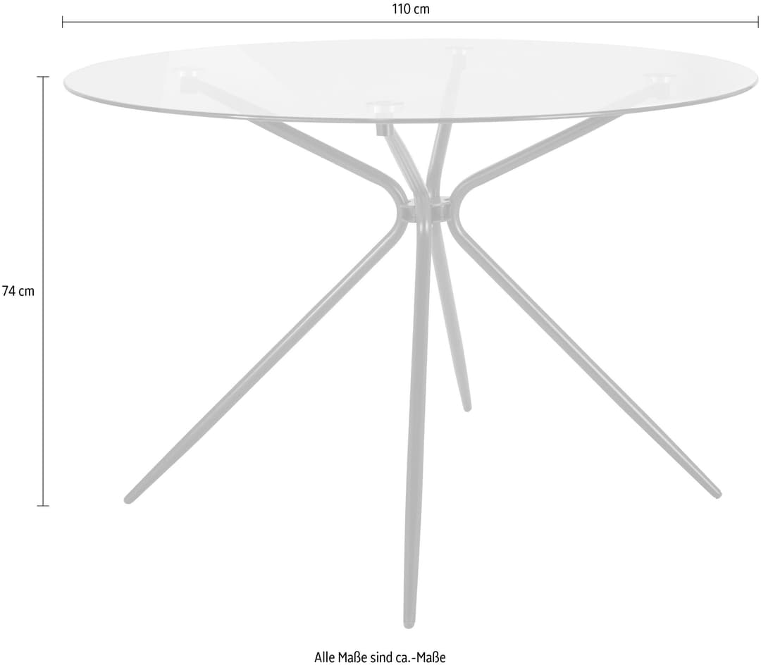 OTTO home Glastisch Silvi | Schwarz