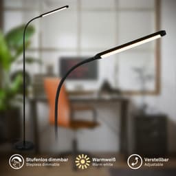 Briloner Leuchten LED Stehlampe MURA 1660015 | Schwarz