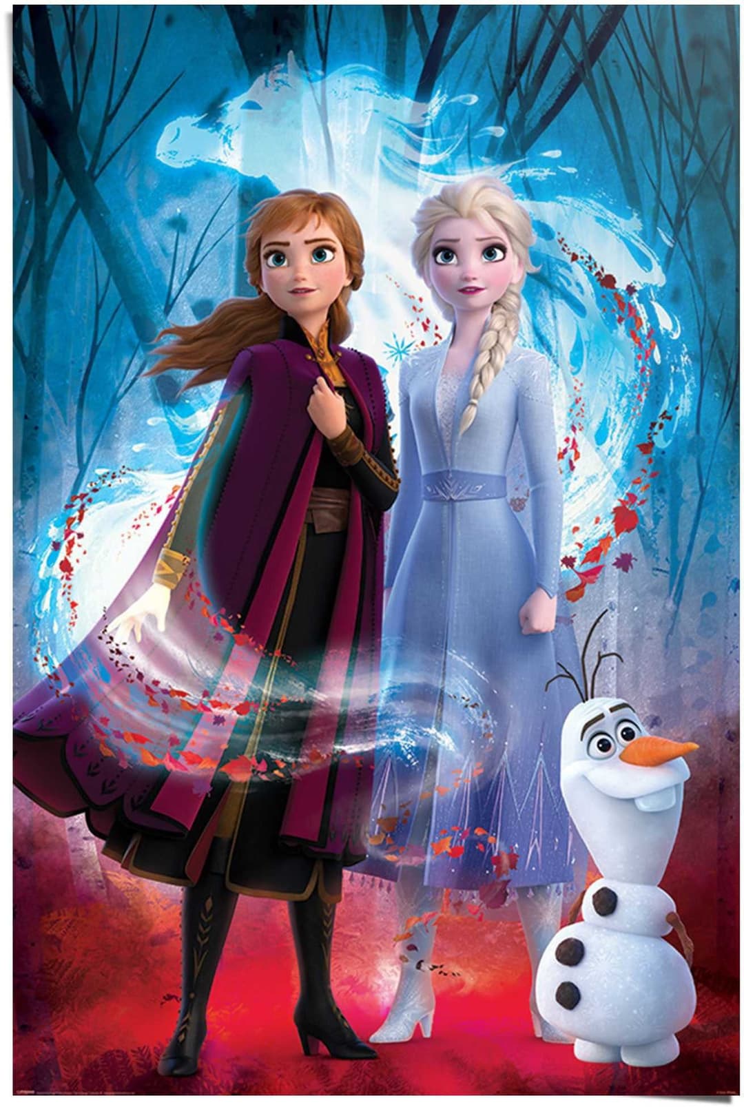 Reinders! Poster Frozen 2 Anna, Elsa, Olaf | Mehrfarbig