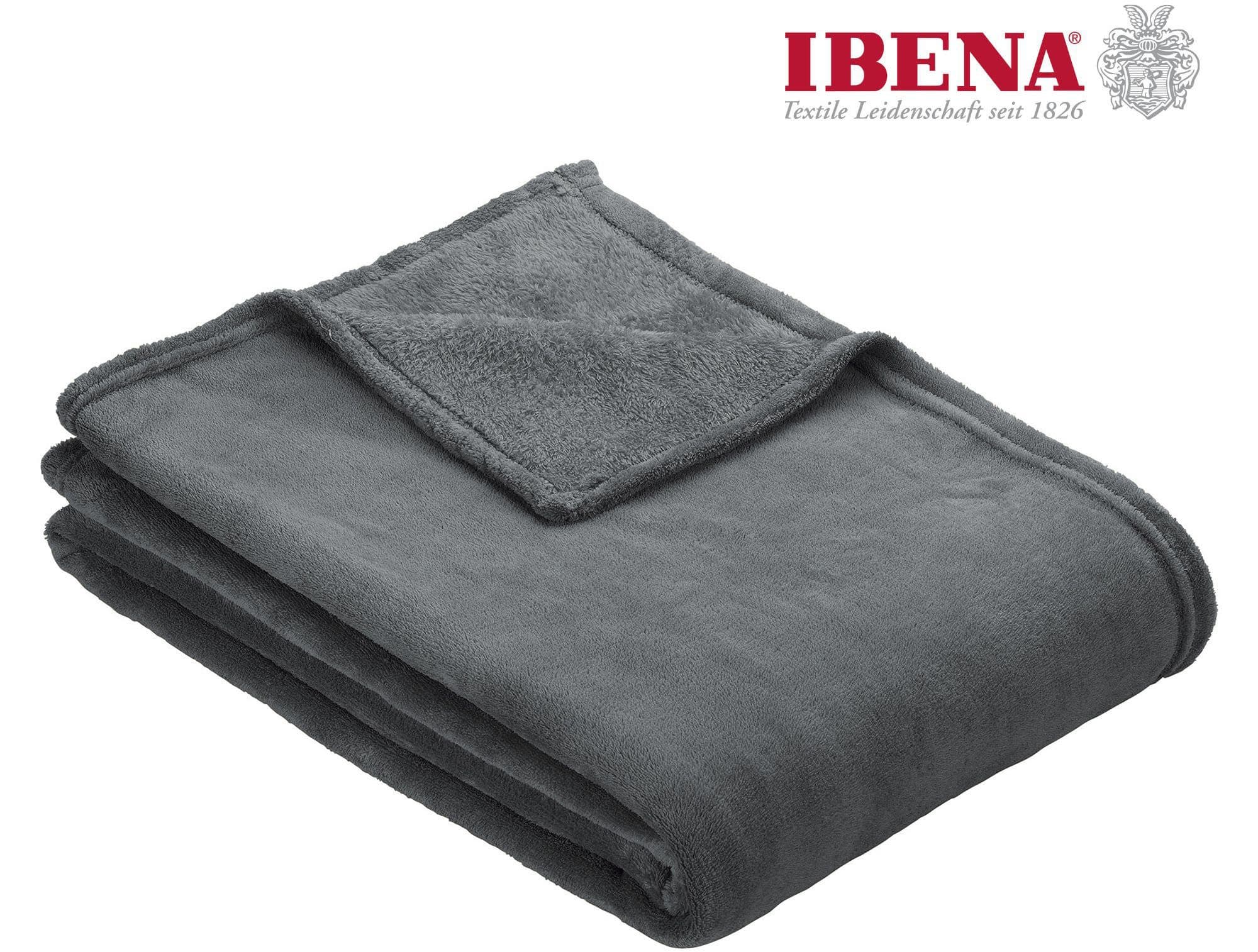 Wohndecke Uni Fleecedecke Olbia | Grau