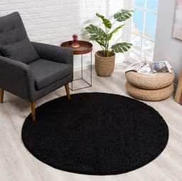 Sanat Hochflor-Teppich LOCA | Schwarz
