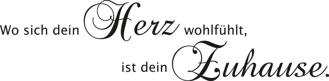 OTTO home Wandspruch Wo sich dein Herz wohlfühlt, ist dein Zuhause
