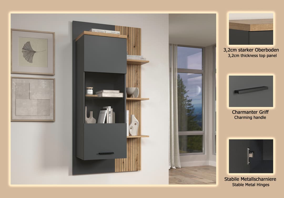 Home affaire Hängevitrine Bajo | Braun