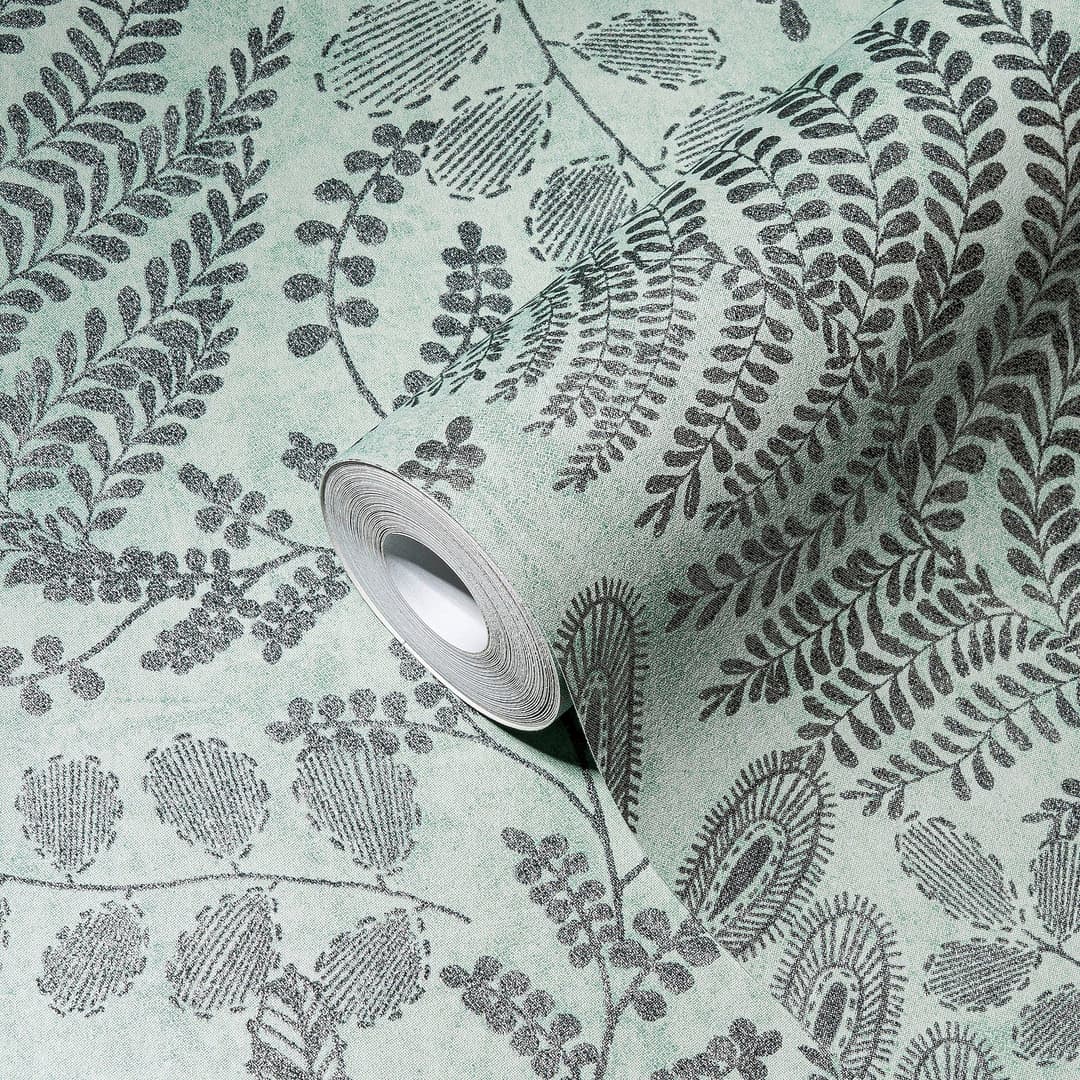 A.S. Création Vliestapete THE BOS Blätter Floral | Grün