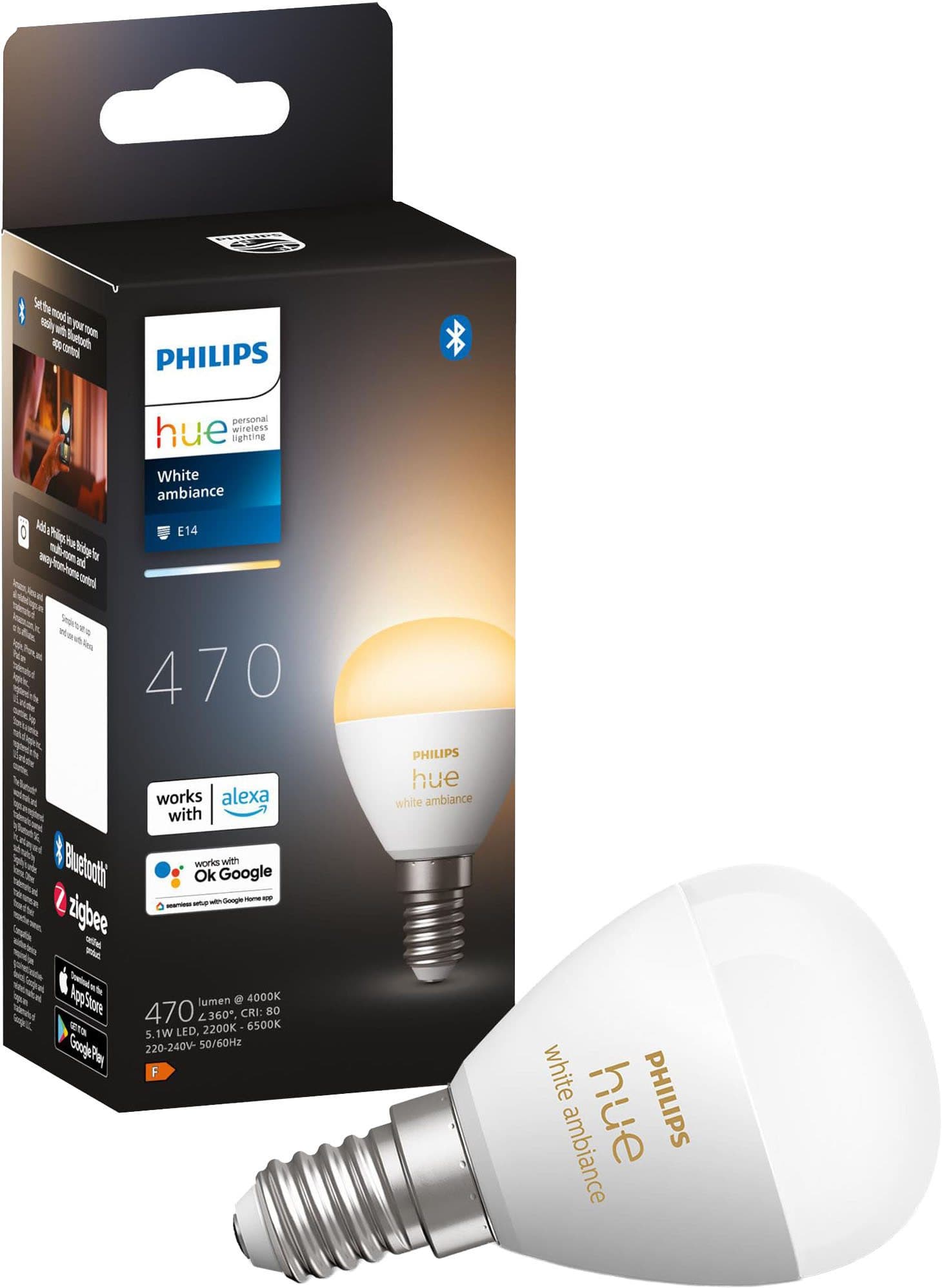 Philips Hue White & Color Ambiance Luster LED-Leuchtmittel | Weiß