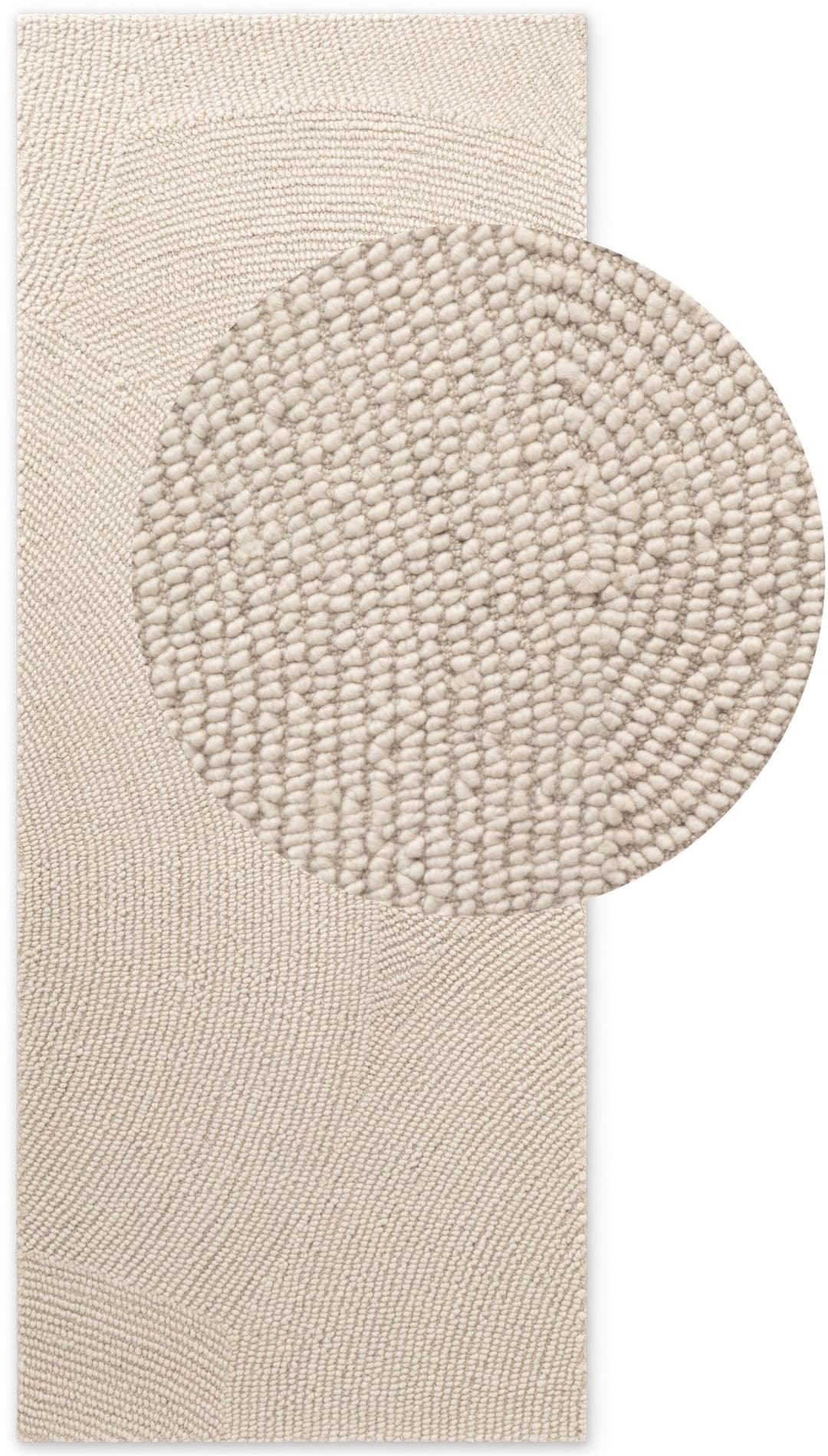 HANSE Home Wollteppich Calmio | Weiß