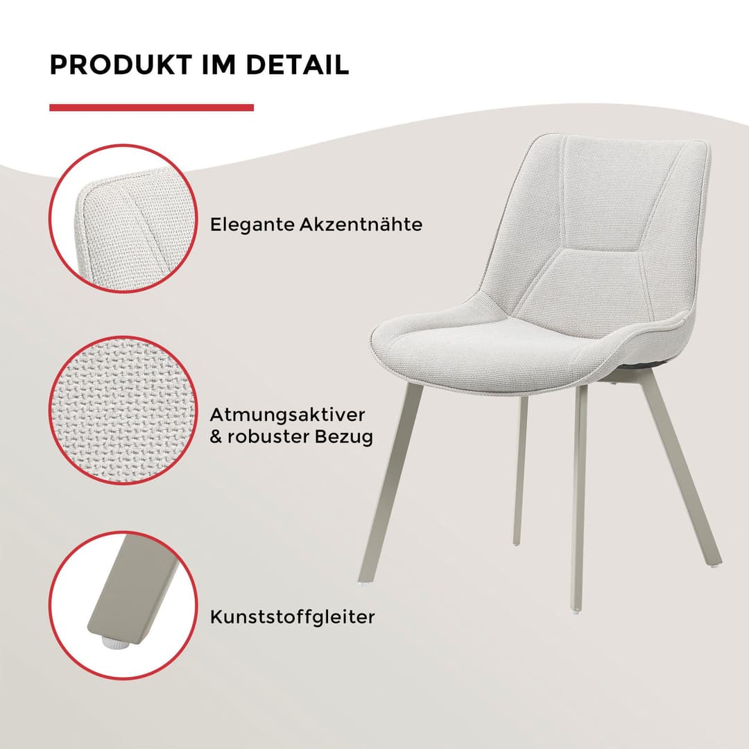 Duo Collection Esszimmerstuhl Mila | Beige