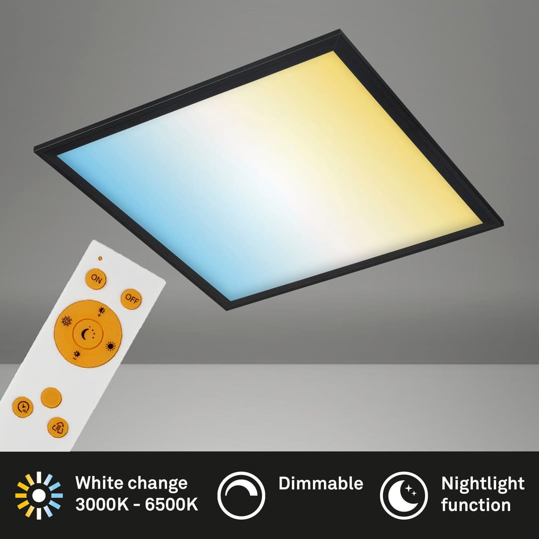 Briloner Leuchten CCT LED Panel | Schwarz