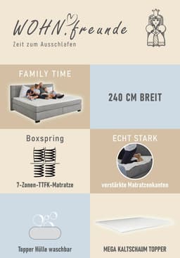 Jockenhöfer Gruppe Boxspringbett Family | Beige