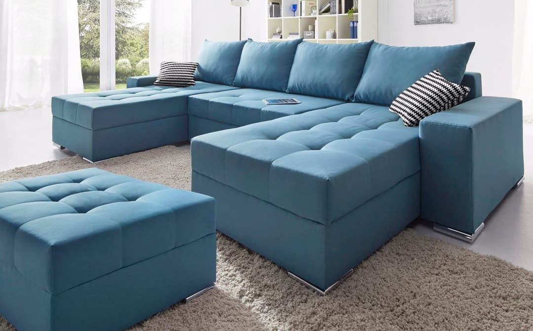COLLECTION AB Wohnlandschaft Josy XL U-Form | Blau