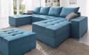 COLLECTION AB Wohnlandschaft Josy XL U-Form | Blau
