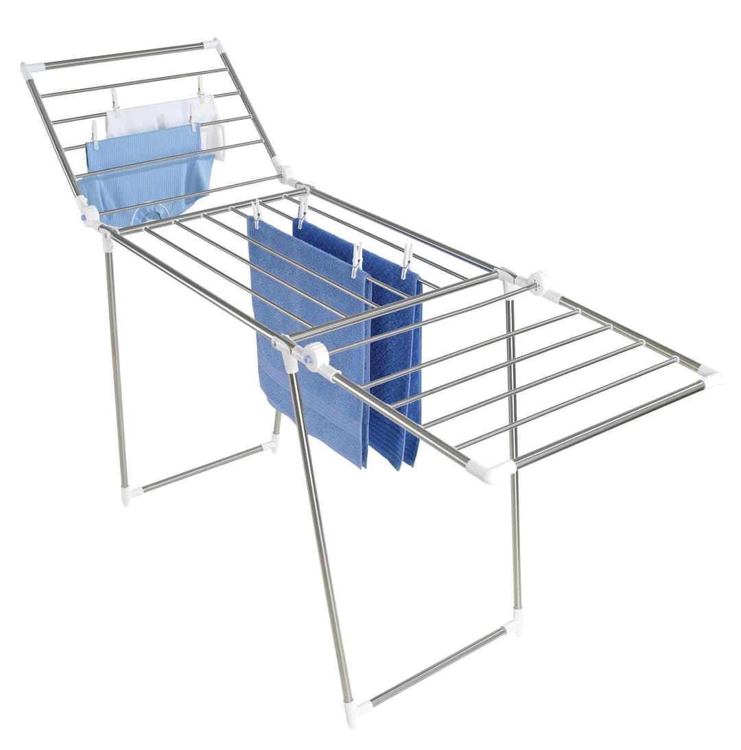 WENKO Wäscheständer Profi Plus | Silber