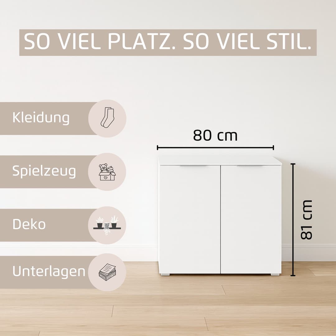 rauch Sideboard Türkommode Kommode Highboard ASTANA | Grau