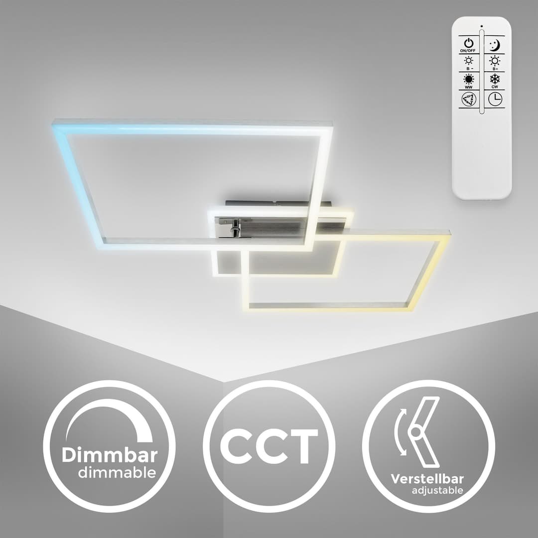 B.K.Licht LED Deckenleuchte BKL1440 | Silber