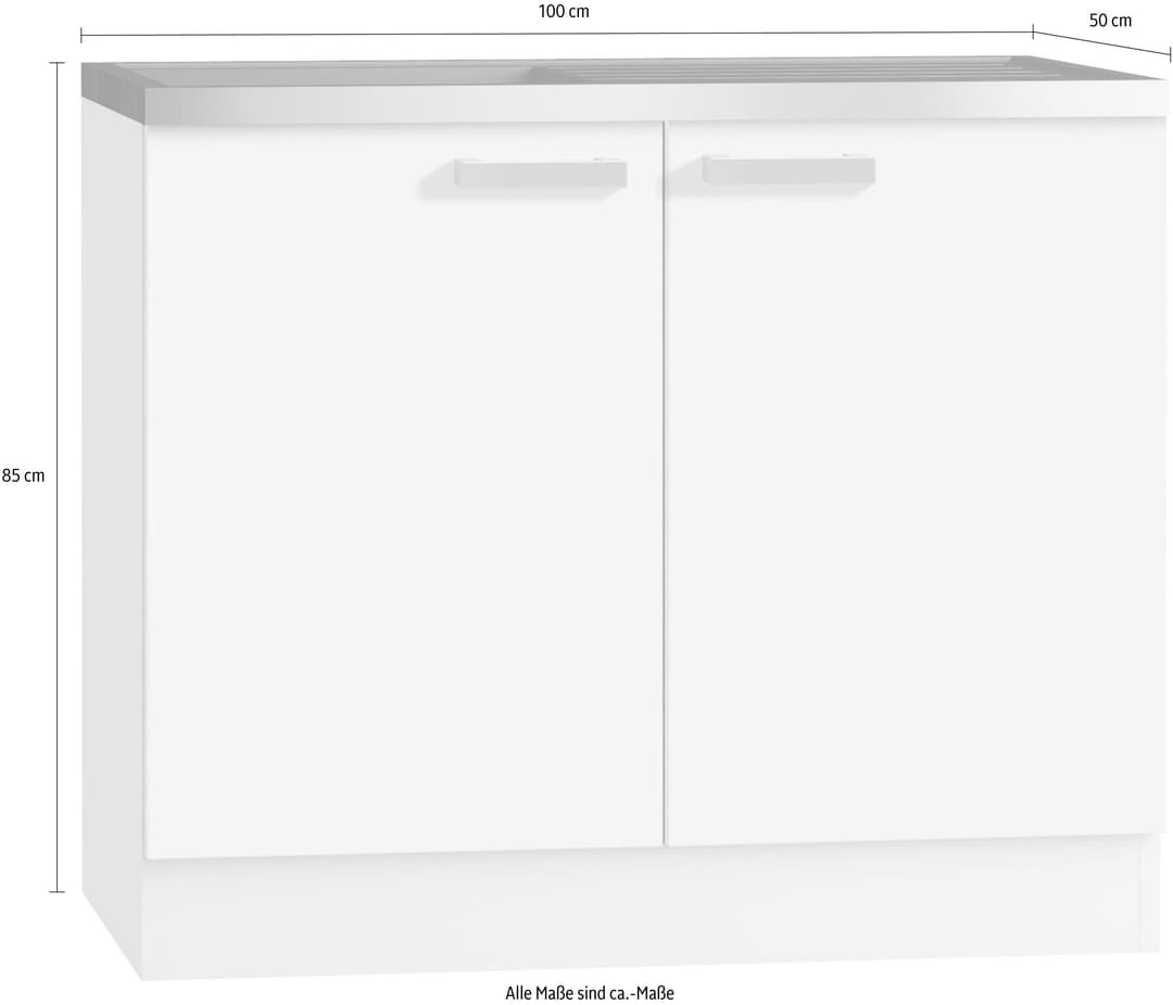 OPTIFIT Spülenschrank Odense | Weiß