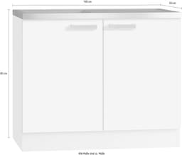 OPTIFIT Spülenschrank Odense | Weiß