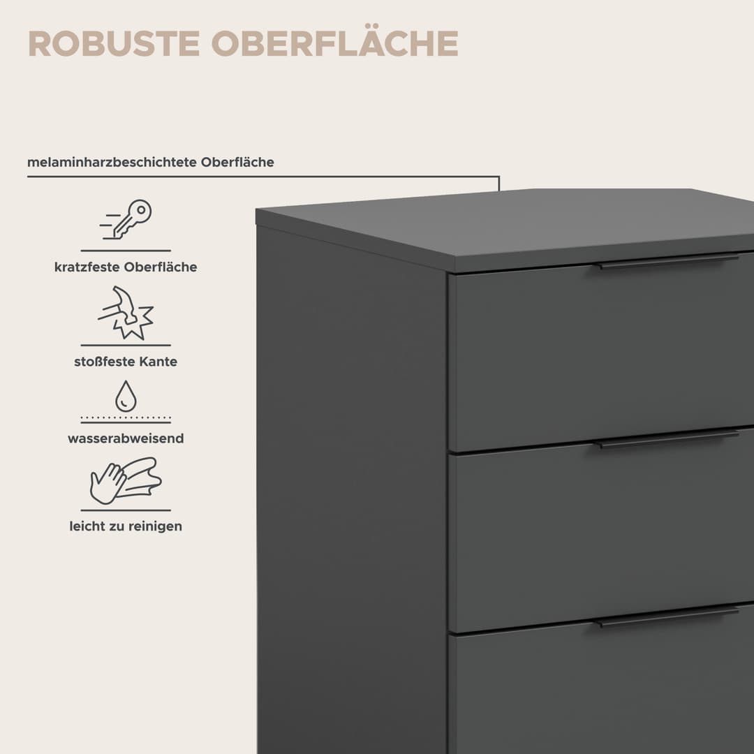 Home affaire Nachtkommode Skarde | Grau